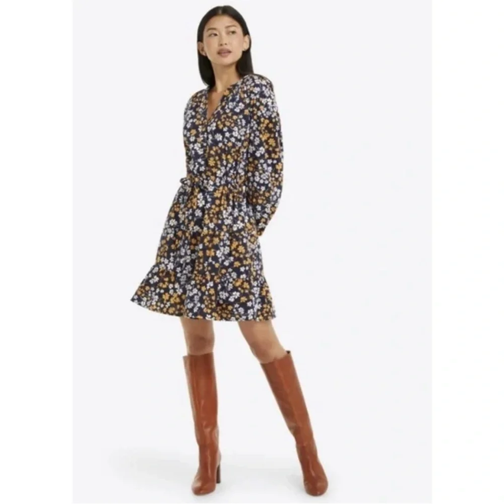 Draper James Lucinda Popover Dress in Fall Field Flowers - Picture 9 of 9
